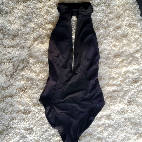 Athleta Other - Athleta High Neck Black Swimsuit w/ Low Back